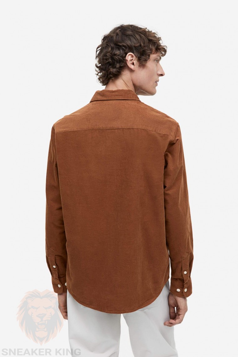 Сорочка H&M regular fit corduroy shirt 